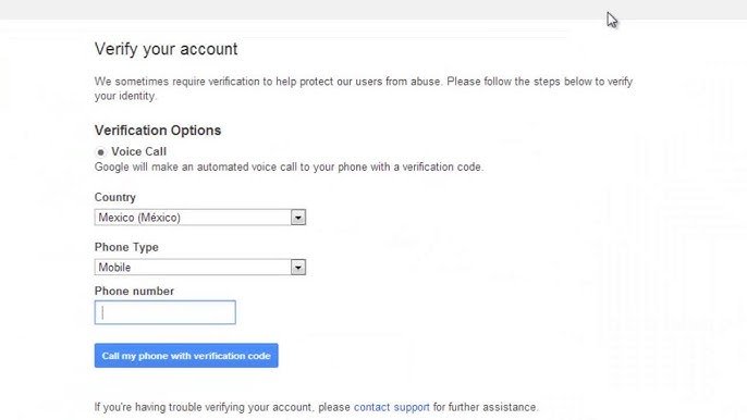 youtube verification form